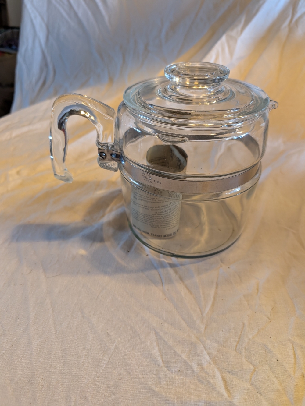 2/100$ Pyrex Clear Glass Teapot with Handle and Lid